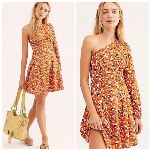 Free People Dresses & Skirts - Free People Mini Jules Dress One Shoulder 4-S